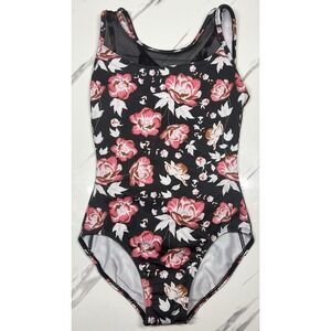 Do Danca Leo Leotard Dance Youth SZ M 8/10 Flowers Floral one piece